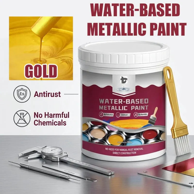 🔥HOT SALE🔥⏳Time-Limited Special⏰Rust Converter Metallic Paint – One coat stops rust, no sanding, no fumes. Dries to a sleek metal finish. Perfect for garden tools & gates. 🔨🛡️