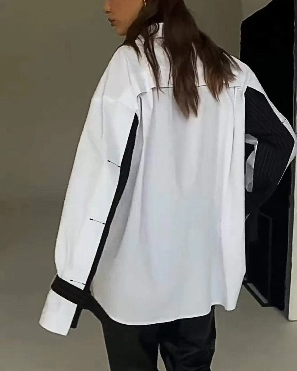 Women's Contrast Color Patchwork Shirt Top (Buy 2 Free Shipping)