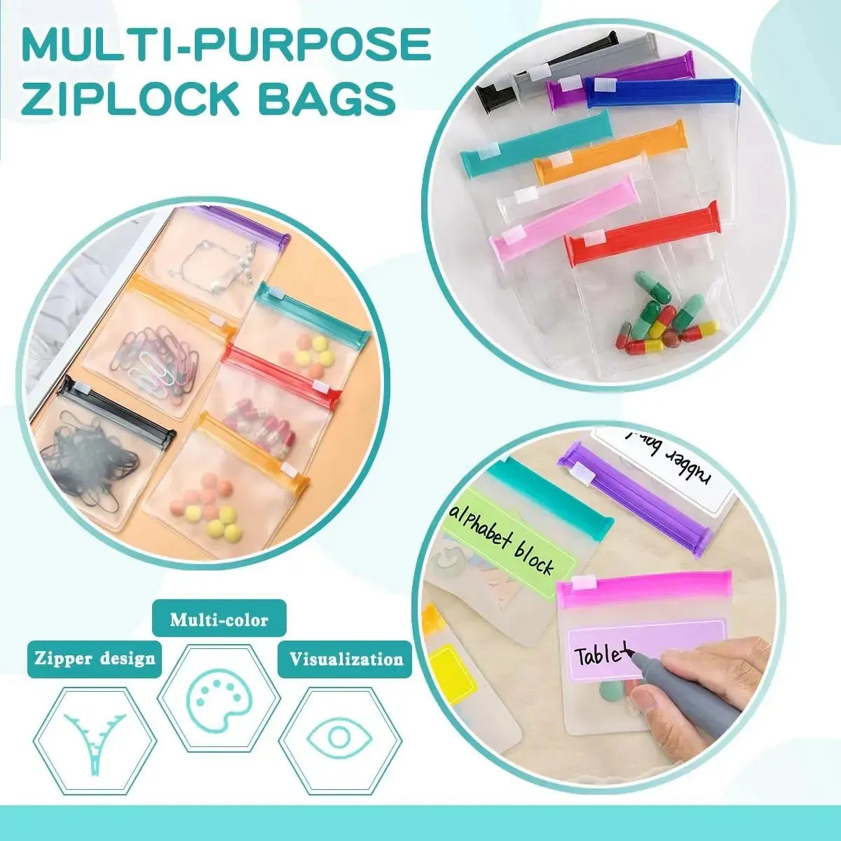 🔥Last Day 49% OFF -💊✨ Stay Organized Anywhere with Clear Zipper Pill Storage Bags