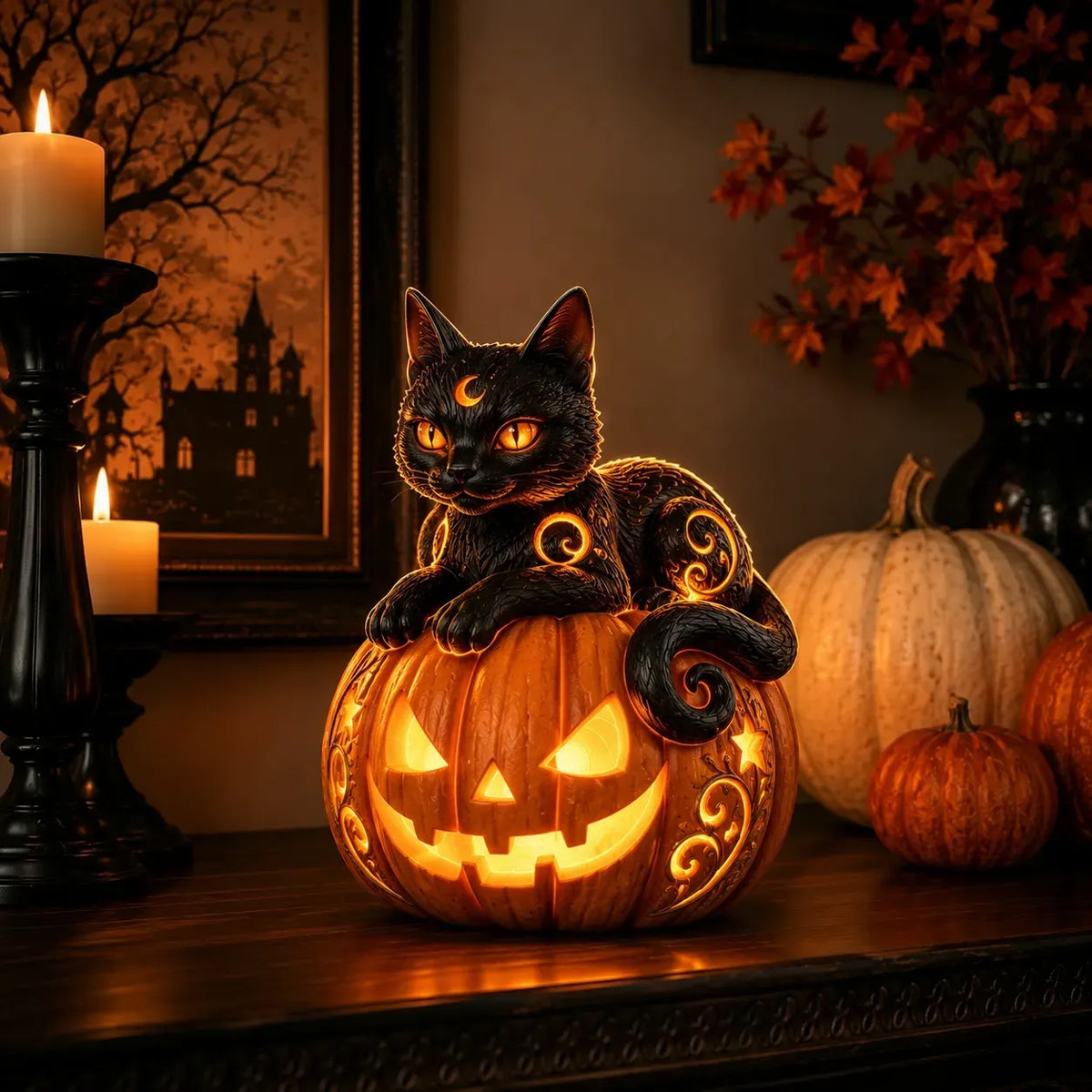 🎃 Halloween Pumpkin-Shaped LED Collectible Series