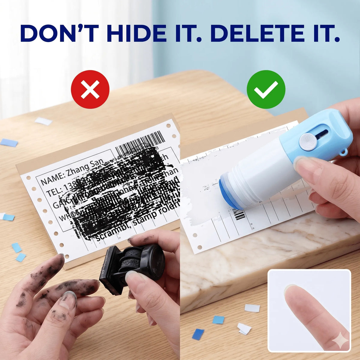 🎉2-in-1 Box Cutter & Thermal Paper Eraser