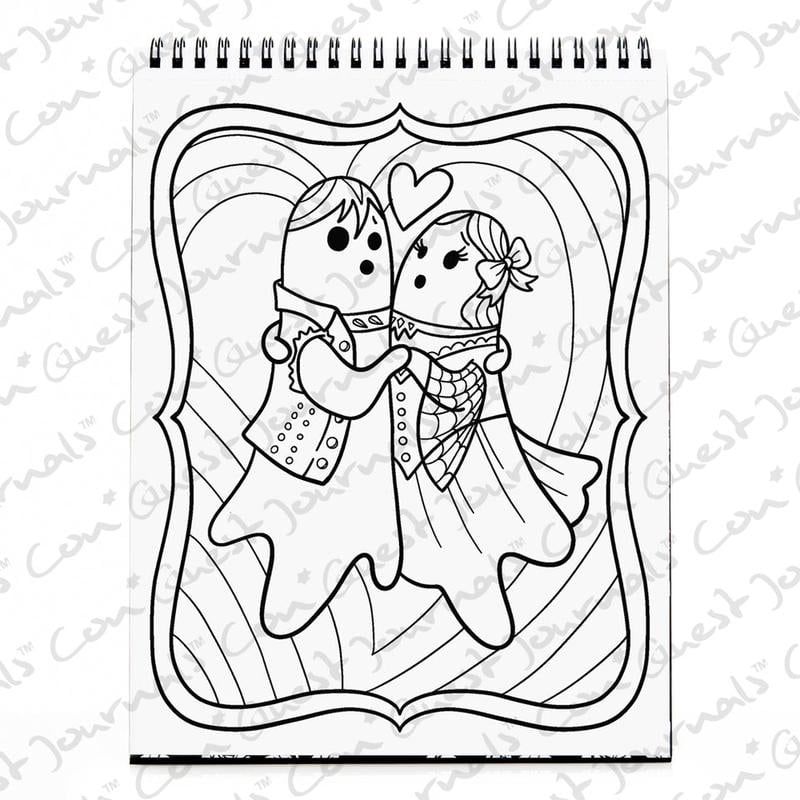🔥Last Day 49% OFF -🖤 Waiting for the Night Gothic Love Coloring Book 📓