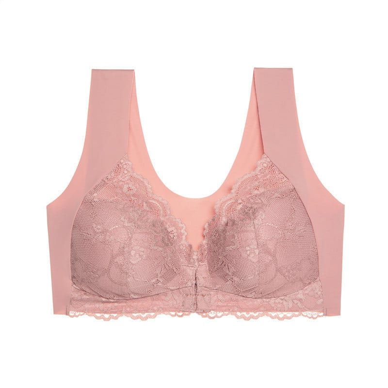 Front Closure Wireless Push Up Bra
