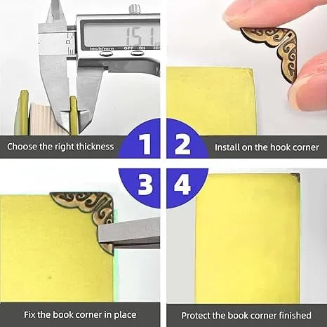 🔥LAST DAY 49% OFF - 100PCS📚Multifunctional metal book corner protector