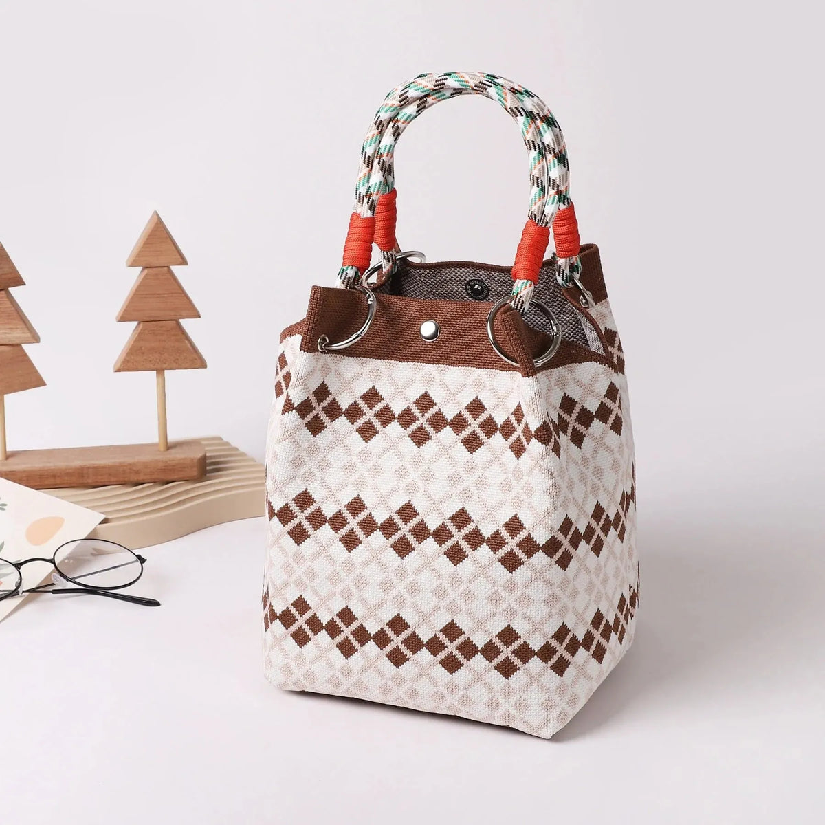 🔥HOT SALE🔥👜🏅Boho Woven Polyester Bucket Bag