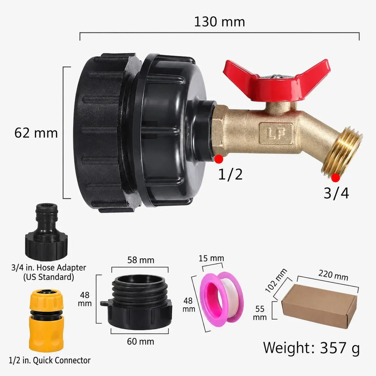 🎉 275-330 Gallon IBC Tote Tank Adapter