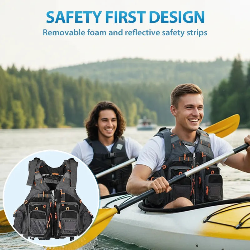 Multi-Functional Life Vest for Fishing