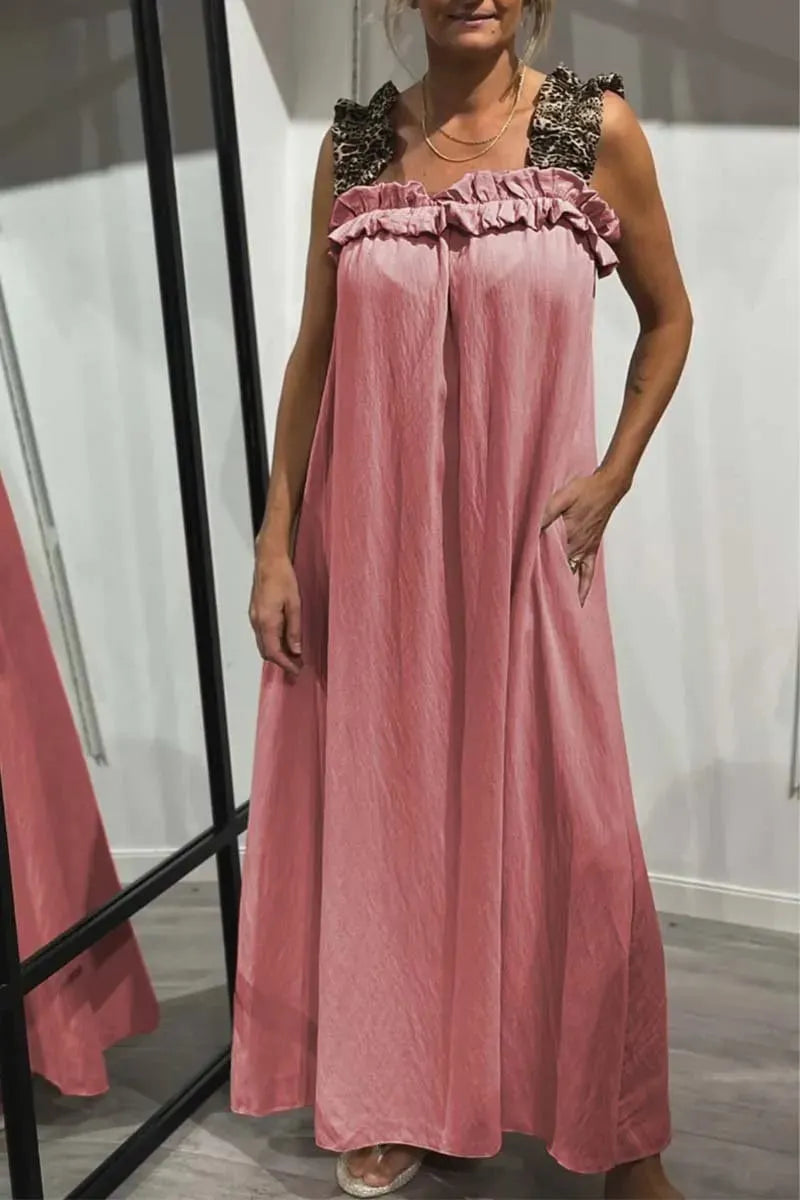 Women's Casual Sleeveless Maxi Dress with Pockets