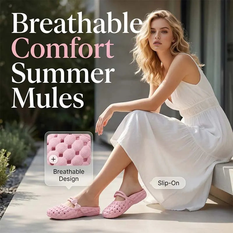 🔥 HOT SALE 🔥Women's Closed-Toe Breathable Mules