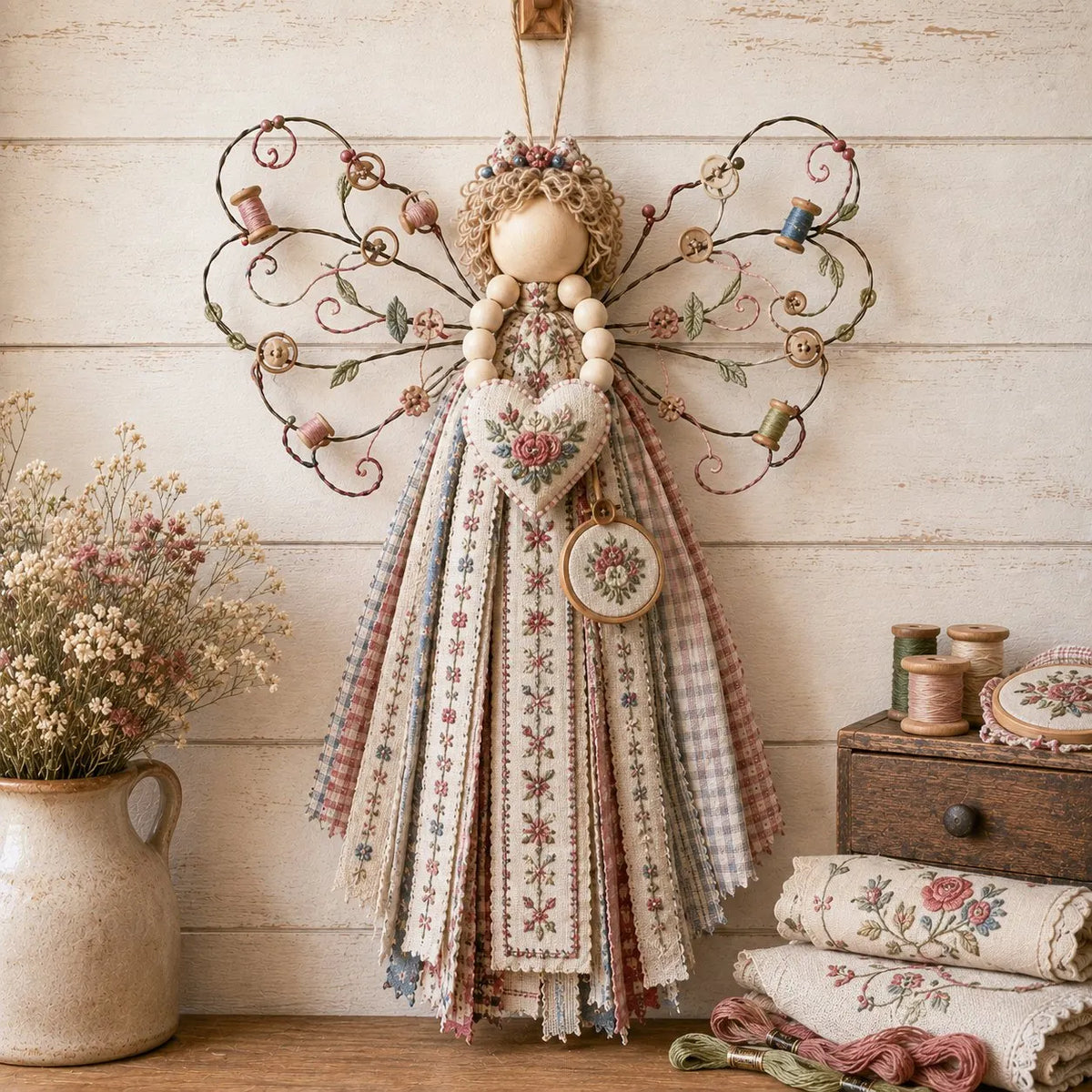 🔥 HOT SALE 🔥🪽 Angel Fabric Hanging DIY Kit