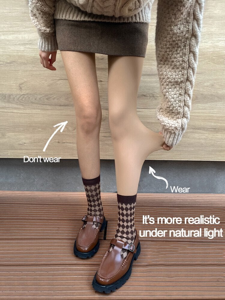 Flawless Legs Fake Translucent Warm Fleece Pantyhose