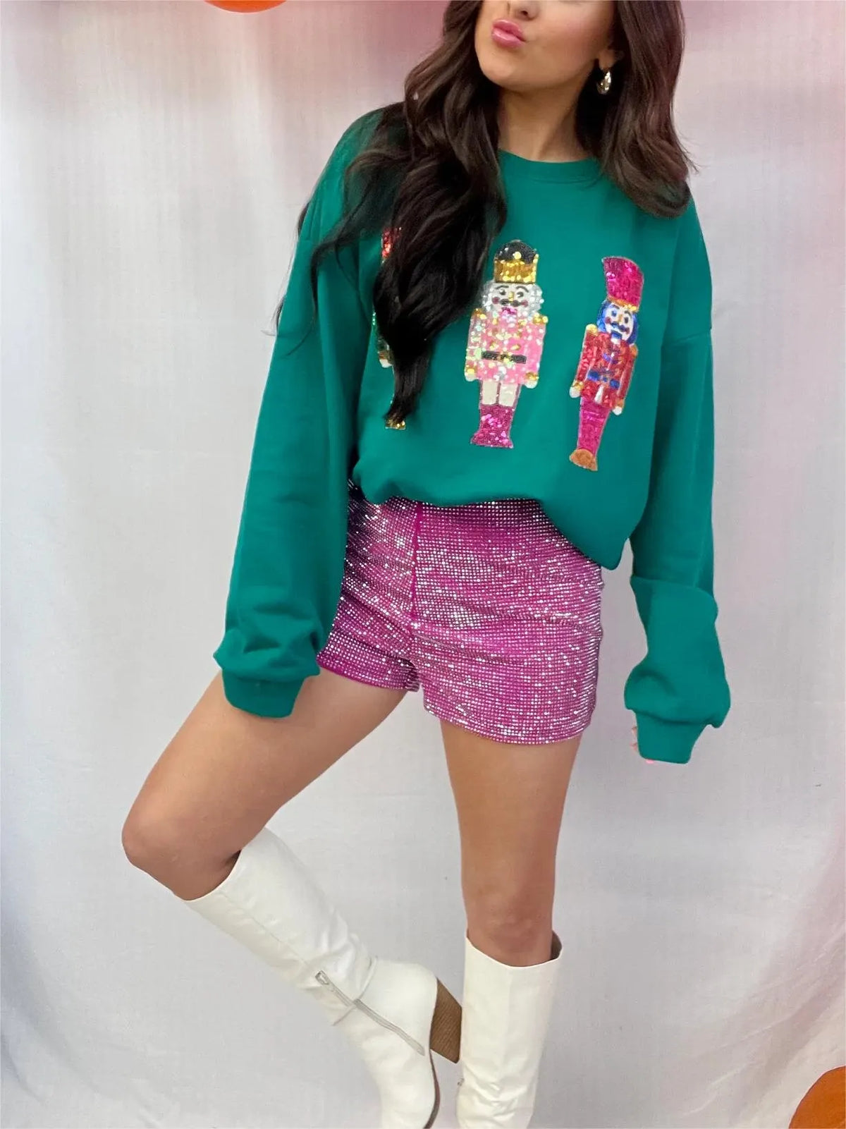 WOMEN'S CHRISTMAS SEQUIN NUTCRACKER PULLOVER (BUY 2 FREE SHIPPING)
