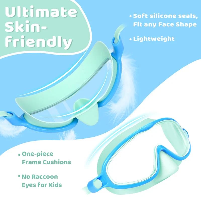 🏊‍♀️ Buy 1 Get 1 Free🏊‍♀️-2026 HD children's large frame waterproof and anti-fog swimming goggles