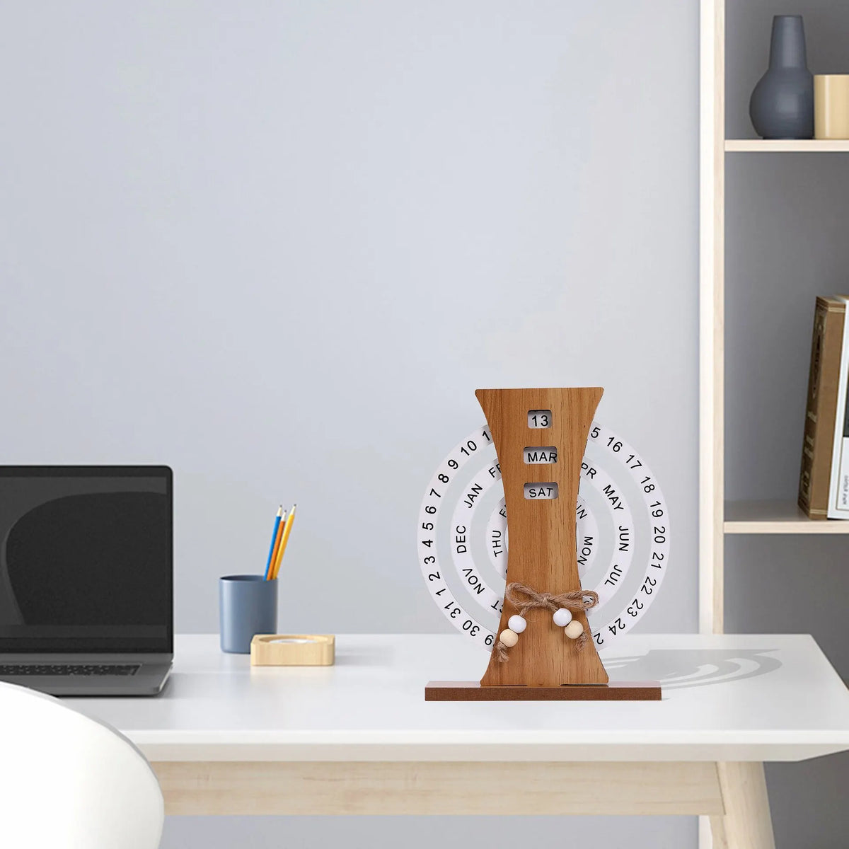 🔥LAST DAY 50% OFF - New Year Wooden Creative Manual Rotating Calendar
