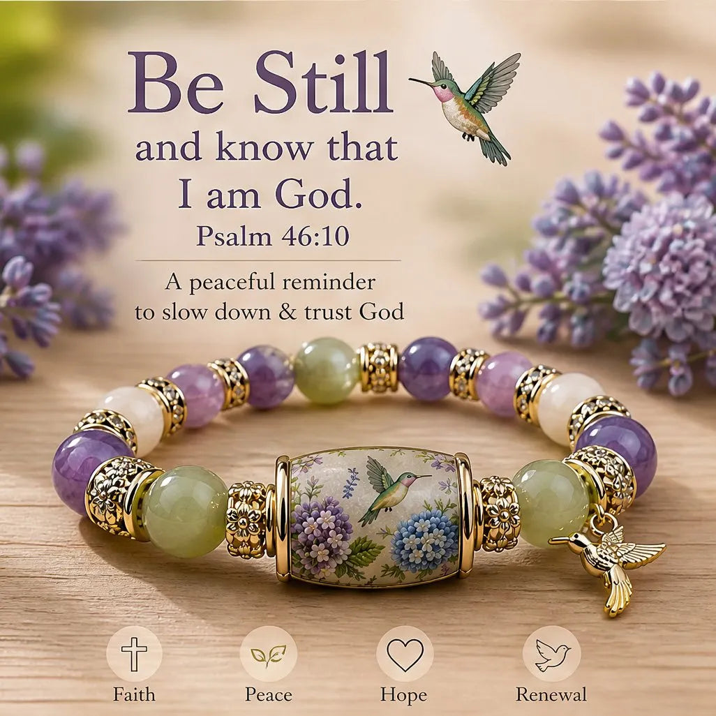💜 Hummingbird Faith Bracelet – A Beautiful Reminder of God’s Love, Hope & Grace 🕊️