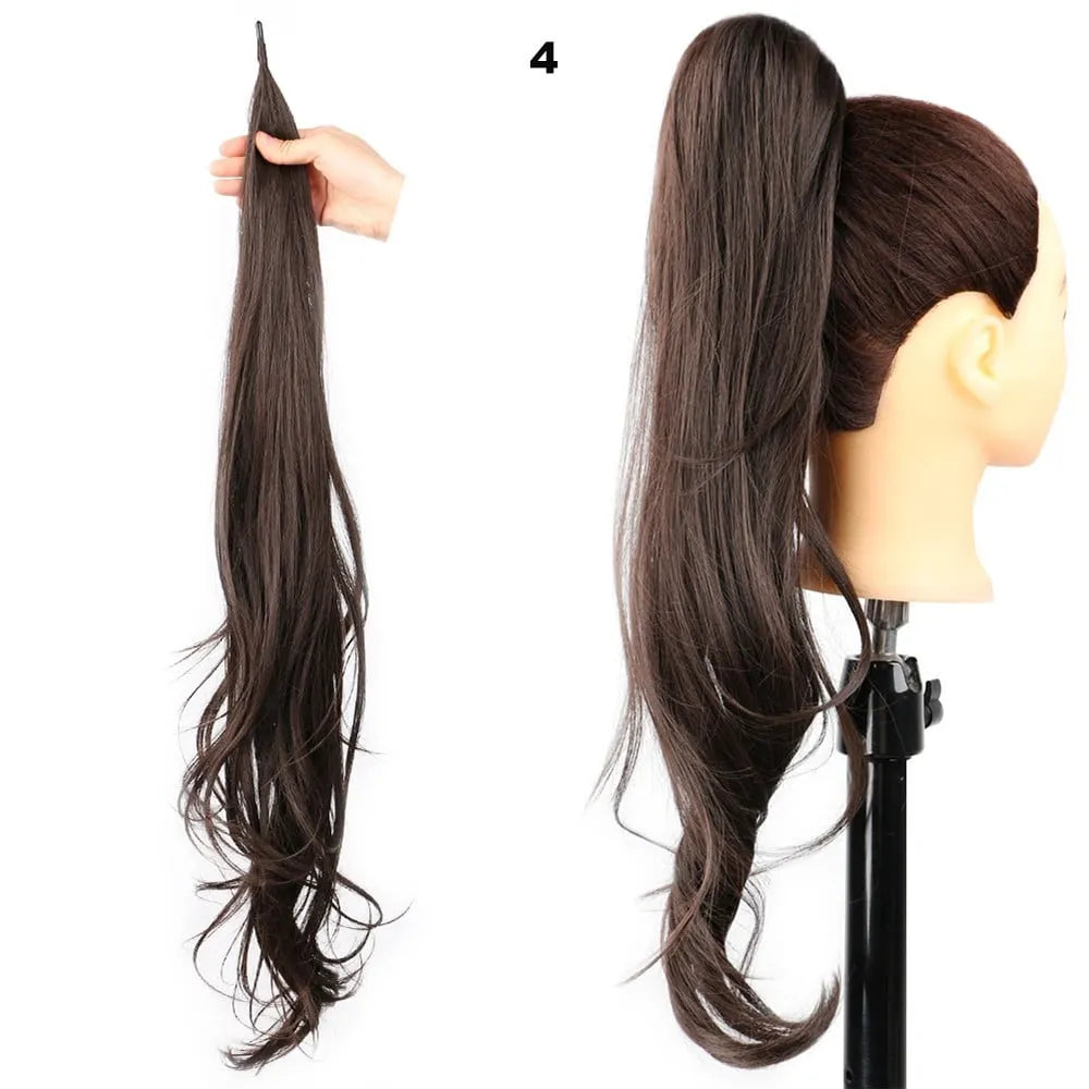 32 Inch Wavy Stick Hair With A Long Ponytail