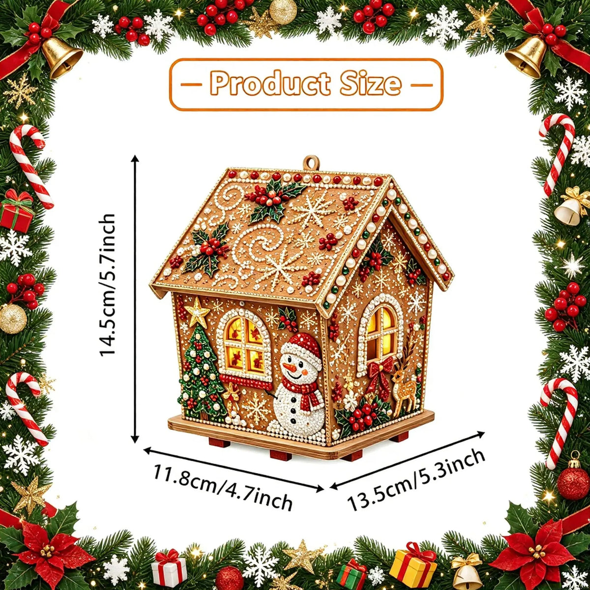 🔥HOT SALE🔥💥🏆49% OFF – 🎄Christmas Pearl Cottage Art Kit | Pre-Cut Wooden Panels, Sparkling Rhinestones, Pearl Beads & Complete Tools for a 3D Holiday House ✨