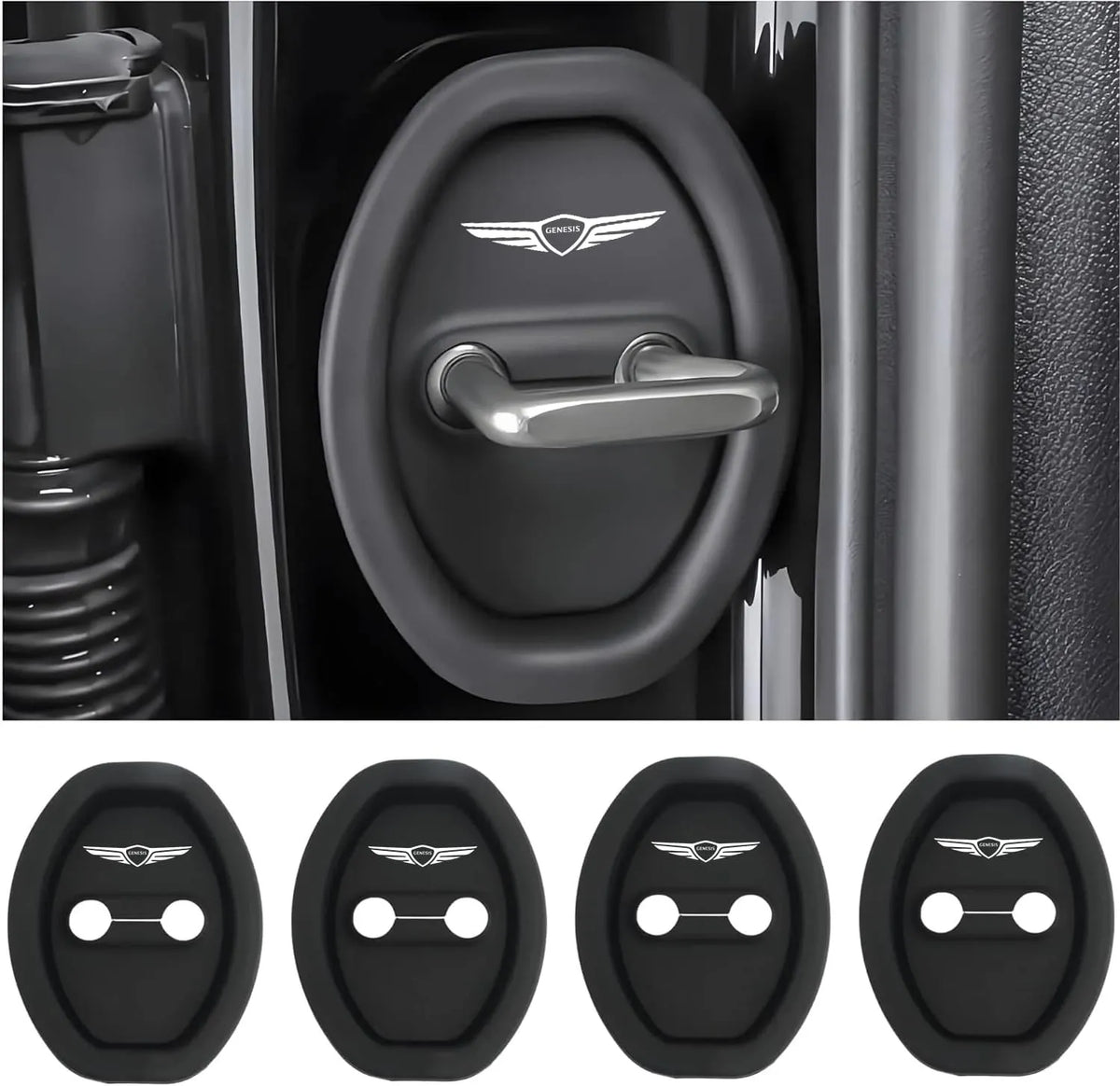 Eptchn Universal Silicone Car Door Covers Protector (4 PACK)