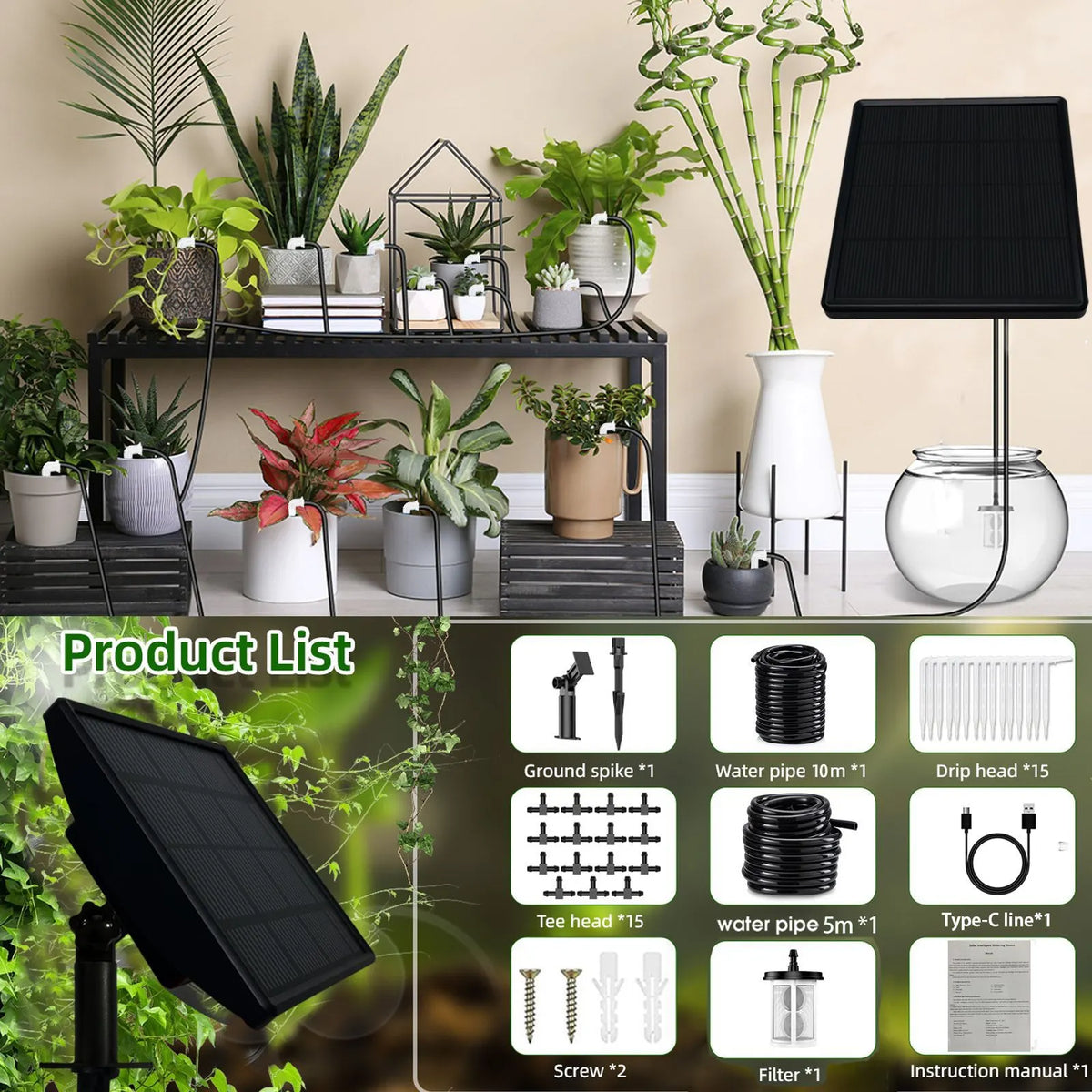 ⏰Historical Lowest Price: Save 49%- 🌞 Solar Powered Automatic Irrigation System