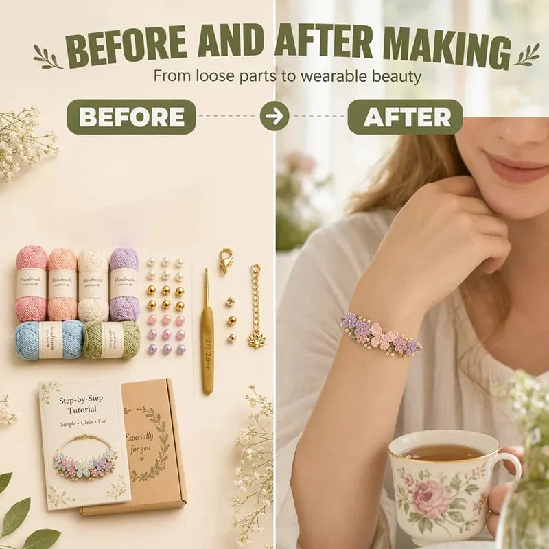 🔥HOT SALE🔥Nature-Inspired DIY Crochet Bracelet Kit