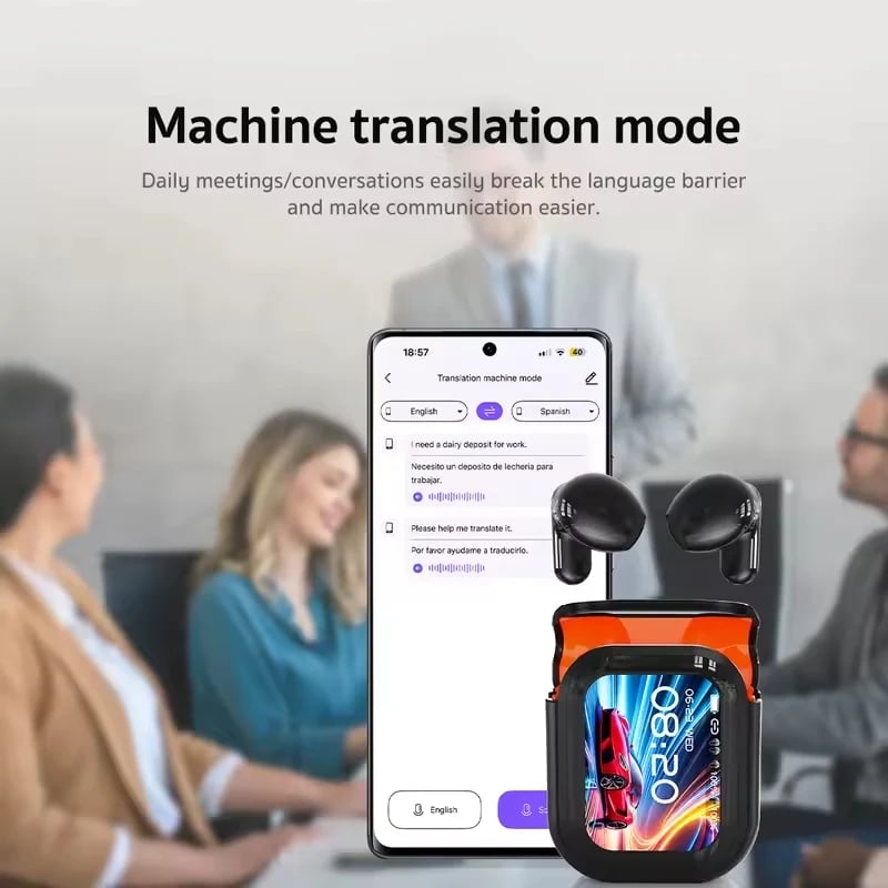 🔥HOT SALE🔥🎁2026 New Bluetooth Wireless Noise-Canceling Translation Earbuds