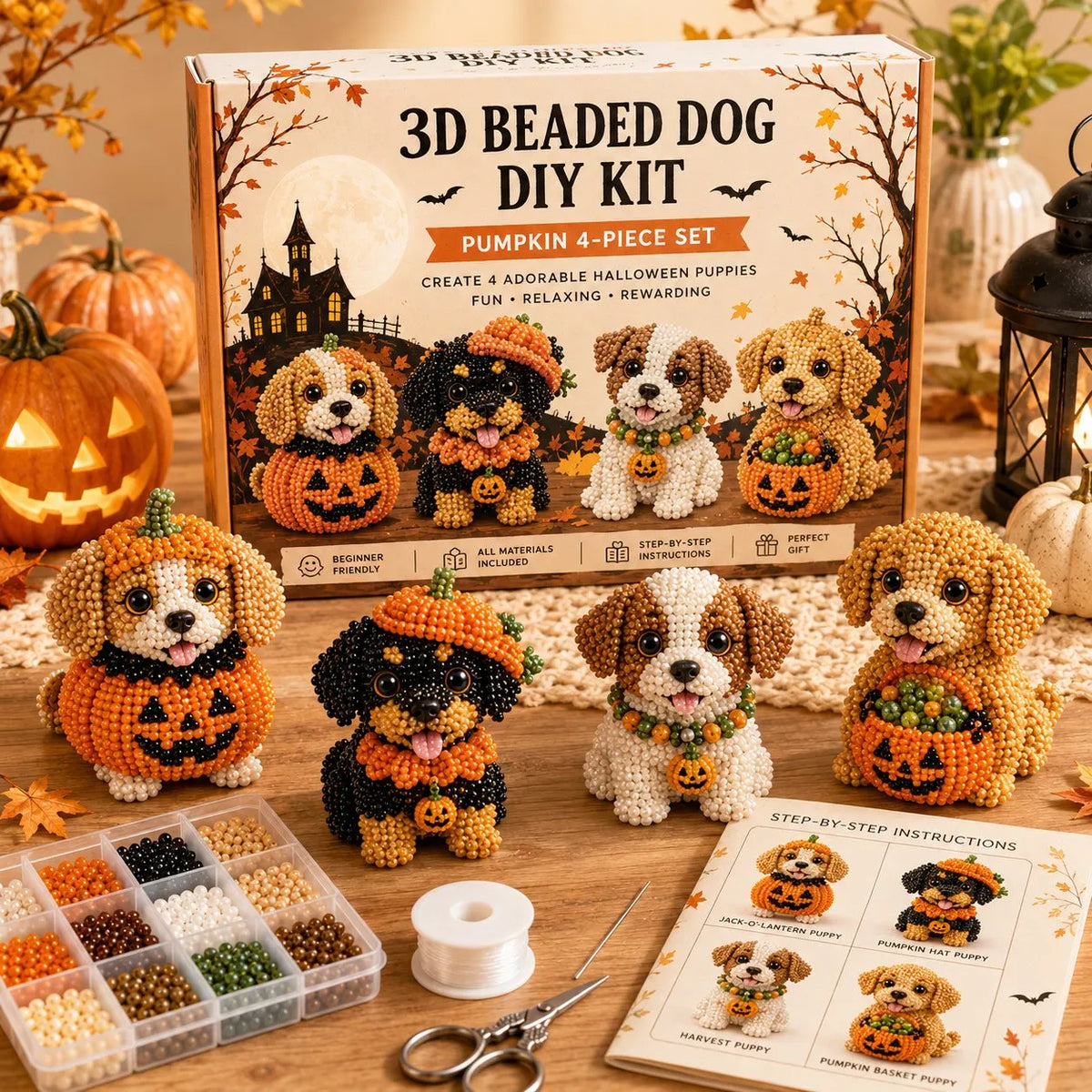 🔥Last Day 49% OFF - 🎁🐶🎃🐶3D Halloween Dog DIY Art Set(📦Buy 2 Free Shipping)