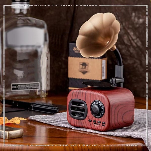 🔥Last 4 hours Sale: Save 50%- ❤️Retro Wooden Phonograph Bluetooth Speaker