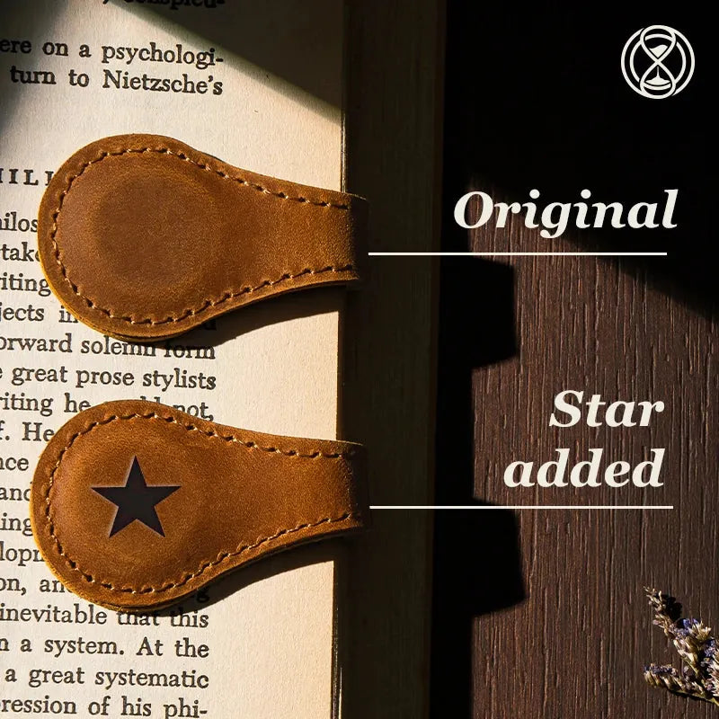 -Personalized Magnetic Leather Bookmark