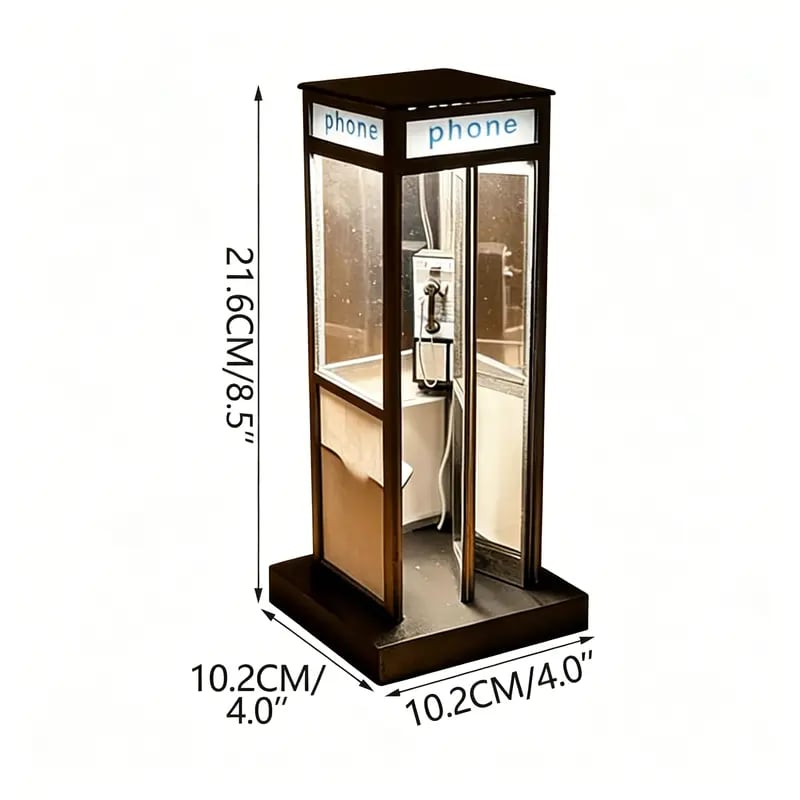 💡Retro-Style Telephone Booth Decorative Lamp