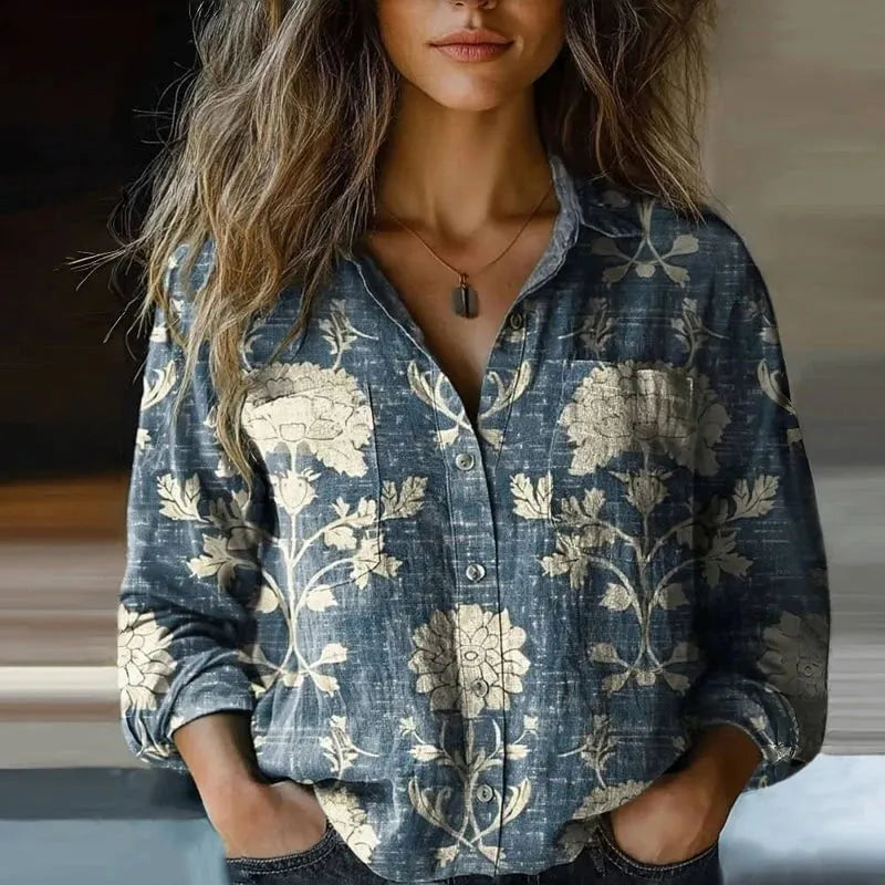 Printed Vintage Blouse