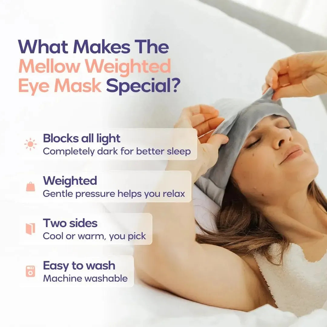 🎉😴Weighted Eye Mask – Strapless 360° Wraparound Sleep Mask, Deep Pressure Relaxation Eye Mask for Better Sleep