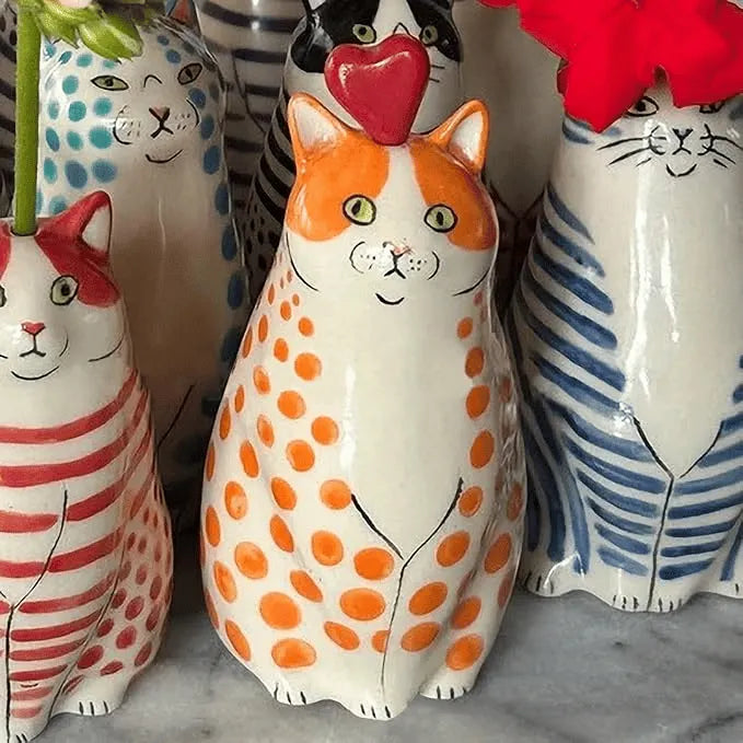 🎉Hand-Painted Cat Vase Collection(🥰Buy 1 Get 1 Free🥰)