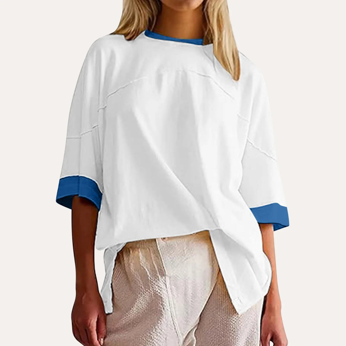 ✨Short-sleeved Color Block T-shirt (Buy 2 Free Shipping)