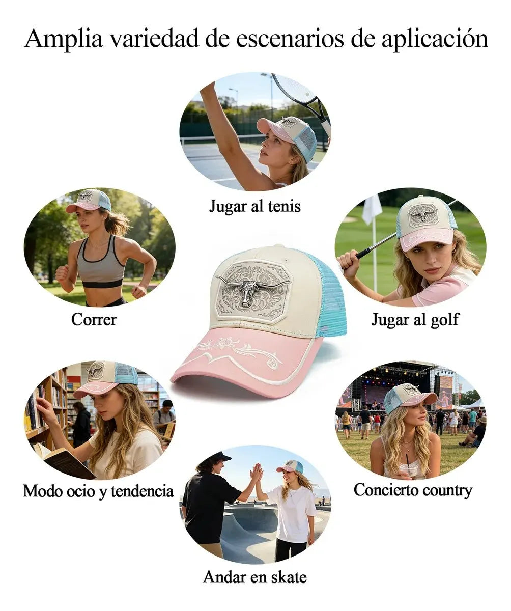 🤠 Pink Western Hat – Classic Yellowstone-Inspired Cowboy Hat with Bull Pin 🐂✨