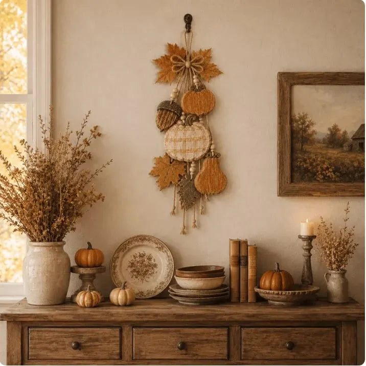 🎉 Rustic Harvest WoodenDoor Hanger