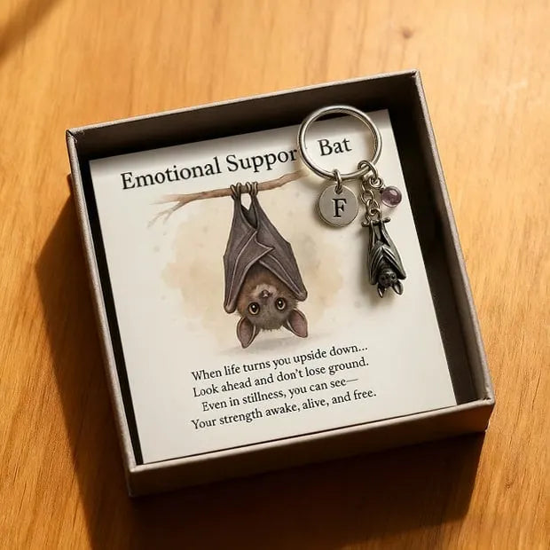 🔥🦇Emotional Support Bat Inspirational Keychain