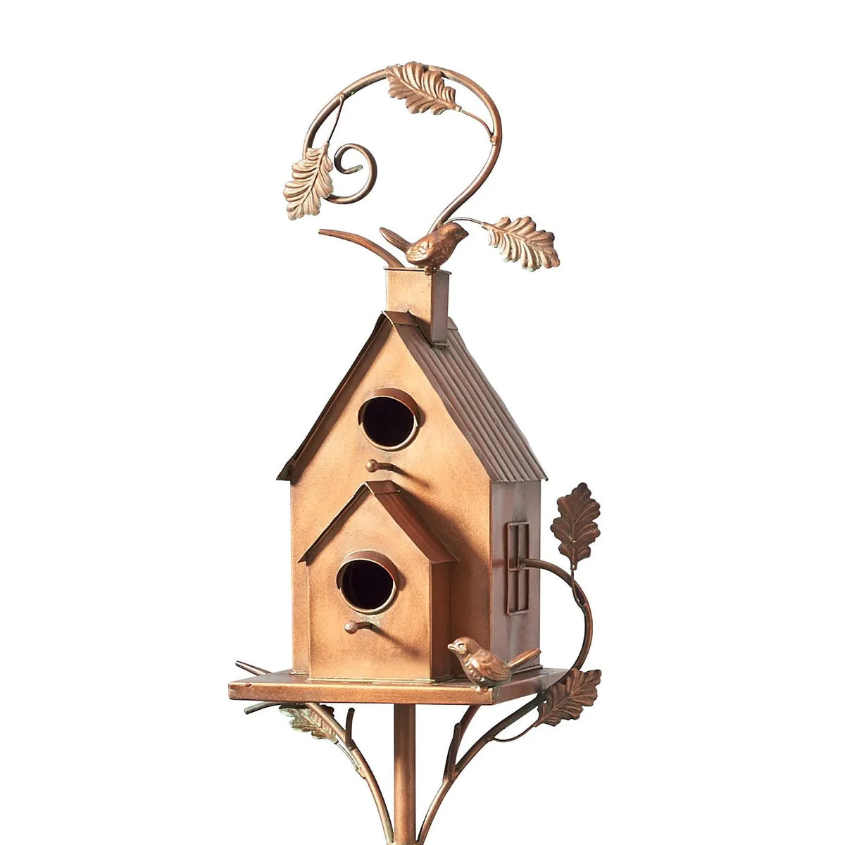 Handmade Metal Birdhouse Garden Stakes