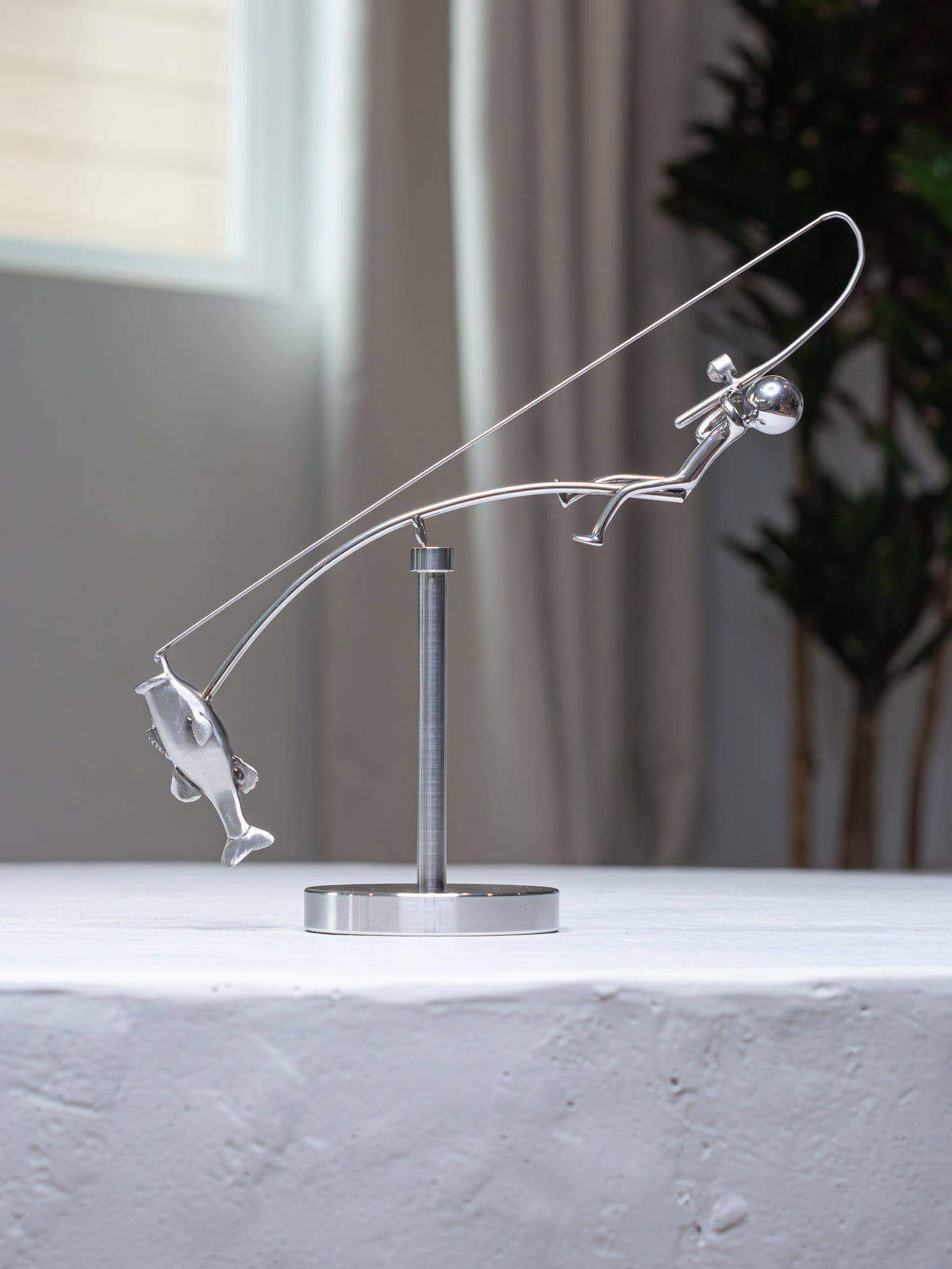 Fisherman Balancing Sculpture