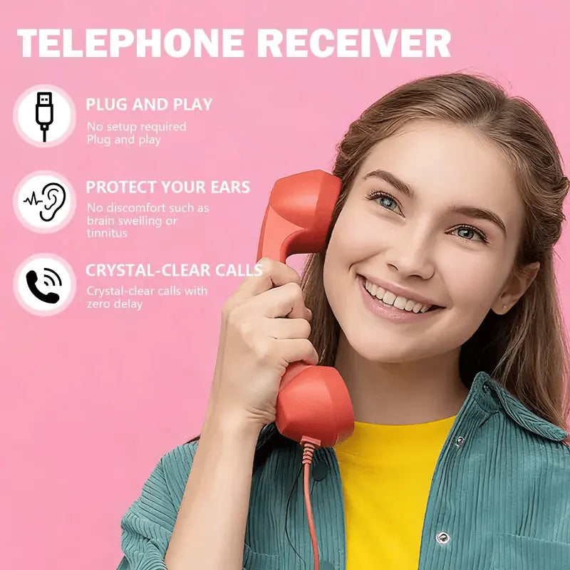 🎉 Retro telephone handset with Type-C interface 📞