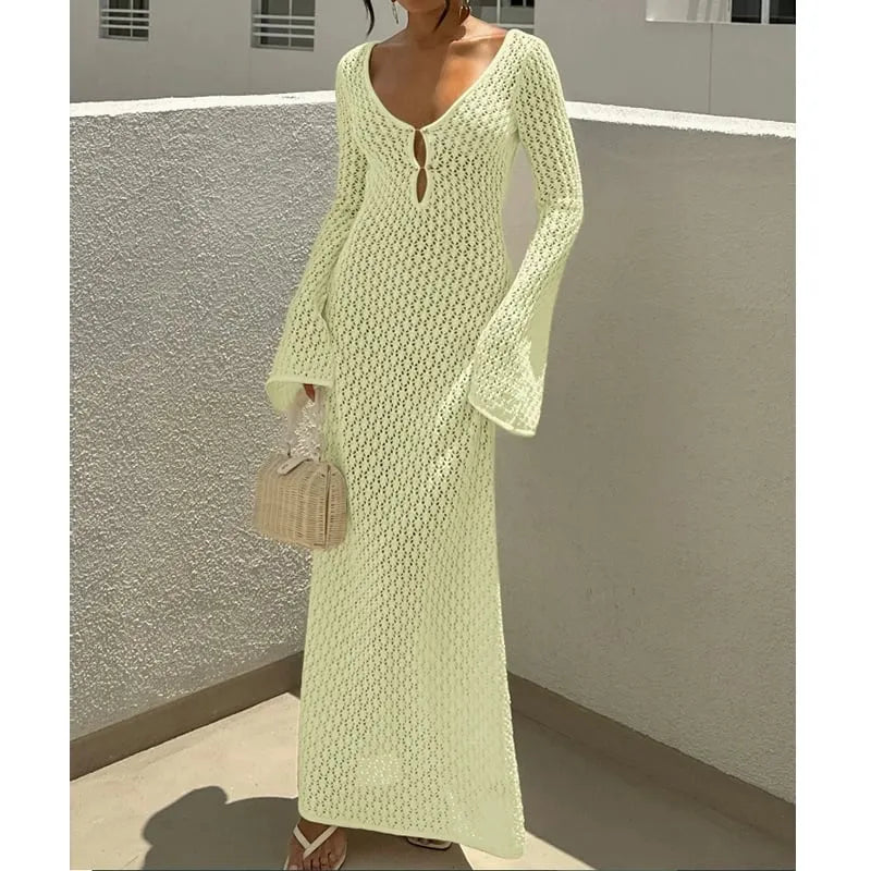 🔥Jacqueline Long Sleeve Crochet Maxi Dress💥(Buy 2 Free Shipping)