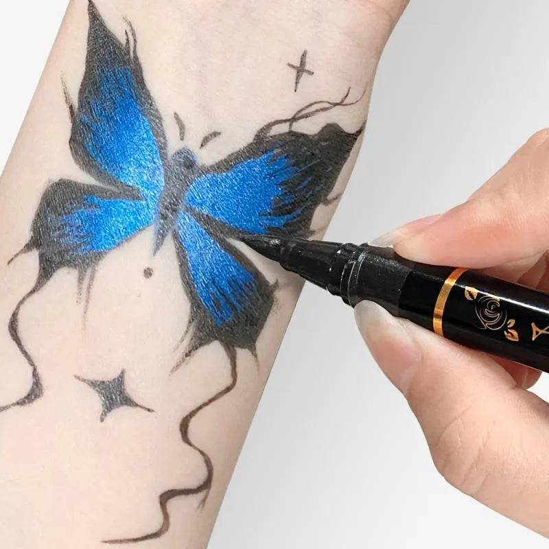 Temporary Tattoo Markers Set-10-Color Body Art Pens