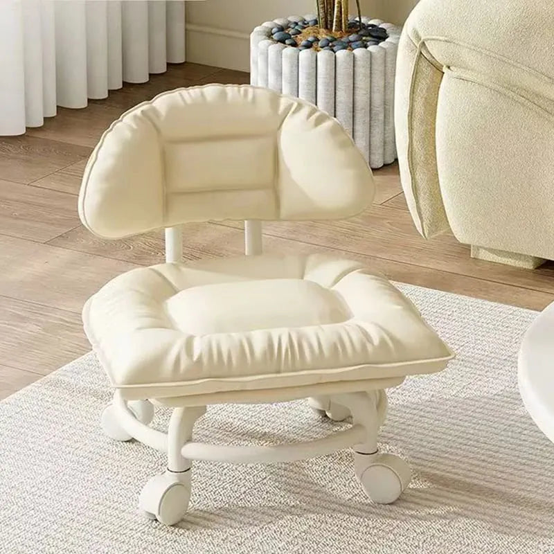 🔥HOT SALE🔥📢📢60% OFF !! ⏰Rolling Low Stool with Backrest⚙️🪑