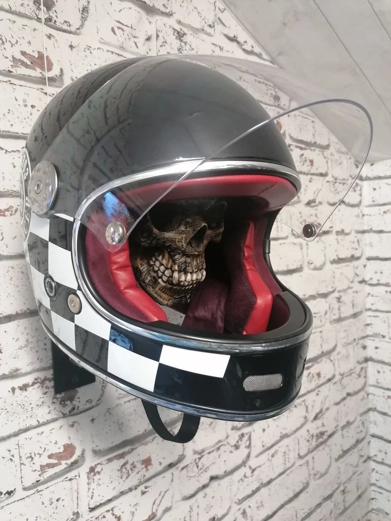 Motorcycle Helmet and Jacket Skull Holder