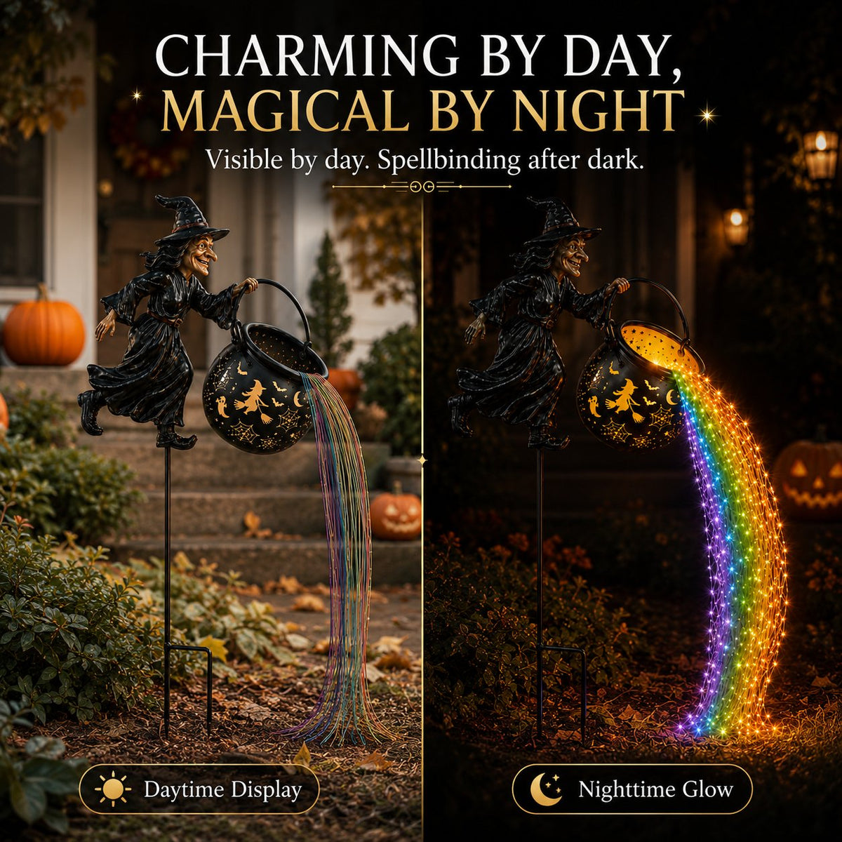 🎃🔥Hot Sale-50% OFF🔥Halloween Witch Cauldron Garden Light