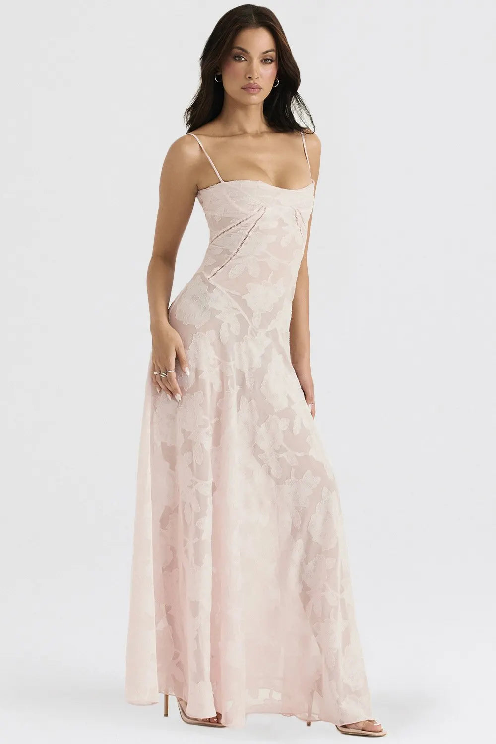 Sexy sleeveless lace camisole backless dress