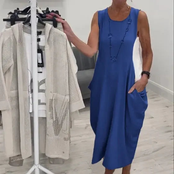 💖LAST DAY PROMOTION - 40%OFF💖Simple Sleeveless Dress with Pockets