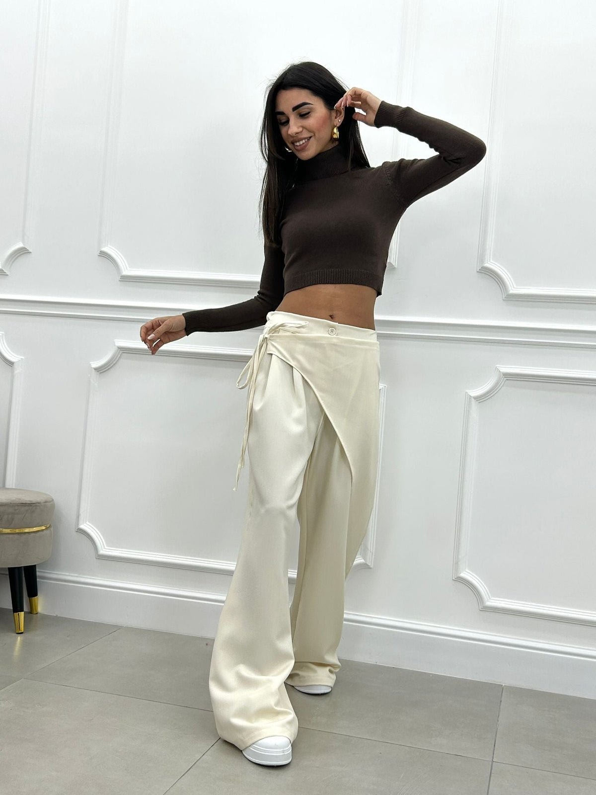 Unique Tie Waist Pants(buy 2 free shipping)