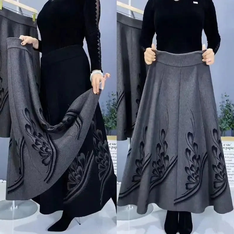 Best Seller 🔥 High-Waisted A-Line Elegant Synthetic Wool Skirt