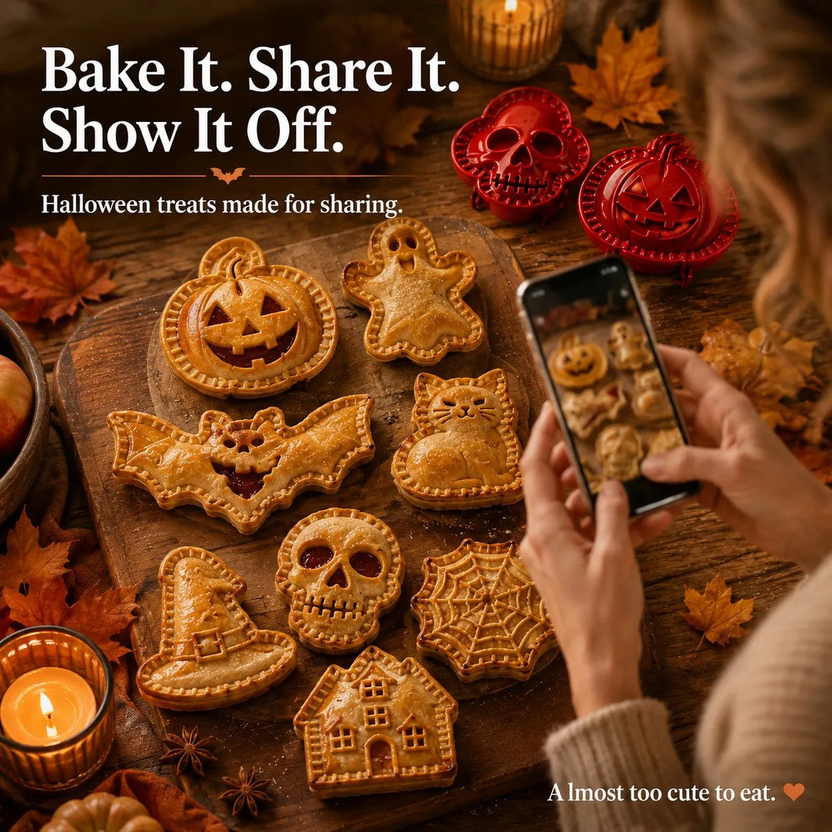🔥Last Day 50% OFF - 🎃🥧 8-Piece Halloween Mini Hand Pie Mold Set
