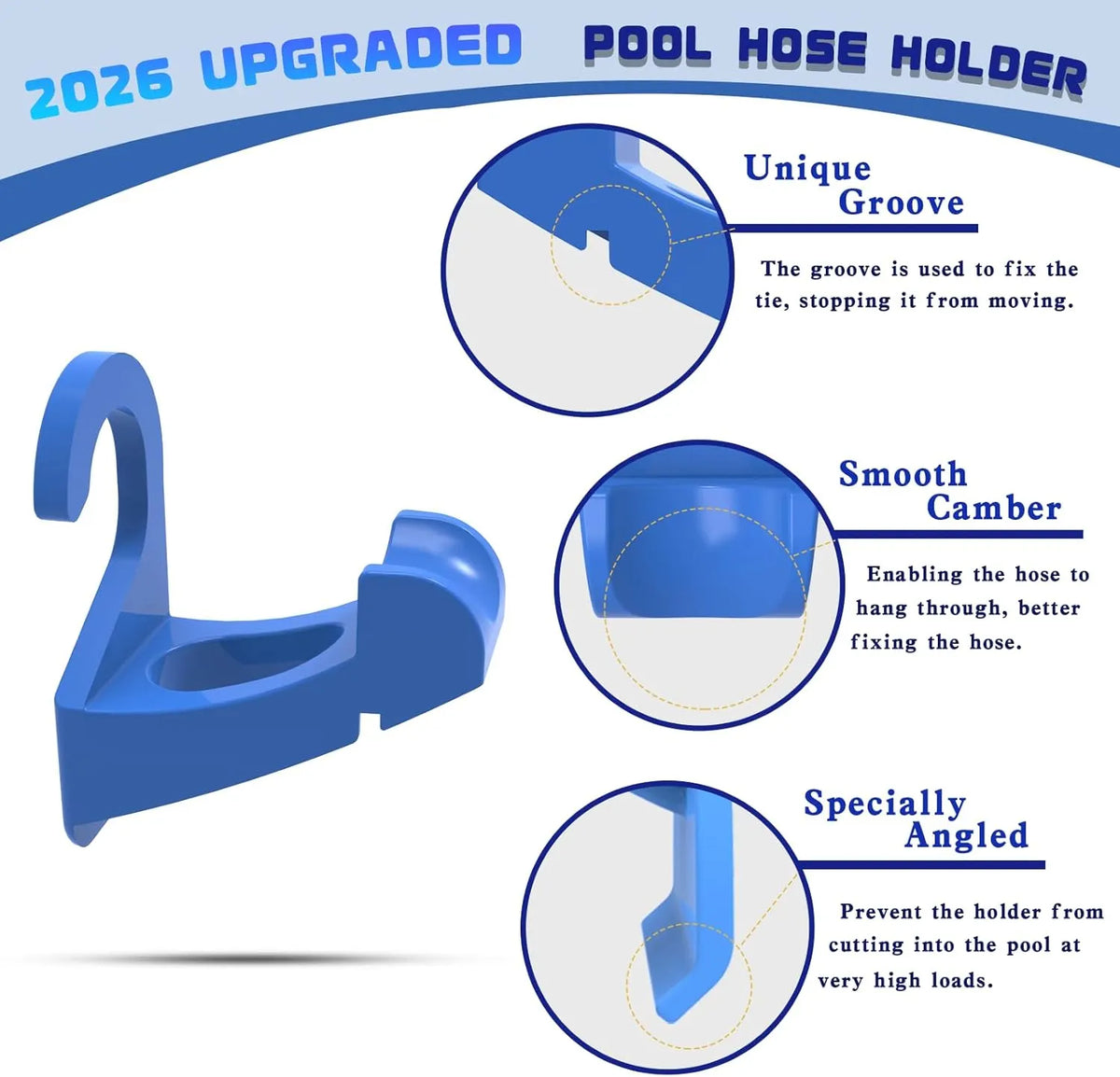 🎉 💧 2 Pack Upgraded Patented Pool Hose Holder for Above Ground Intex & Bestway Pipes